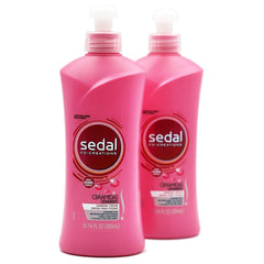 Sedal Co-Créations Ceramides, flacon élégant, promet une hydratation durable et une brillance naturelle.