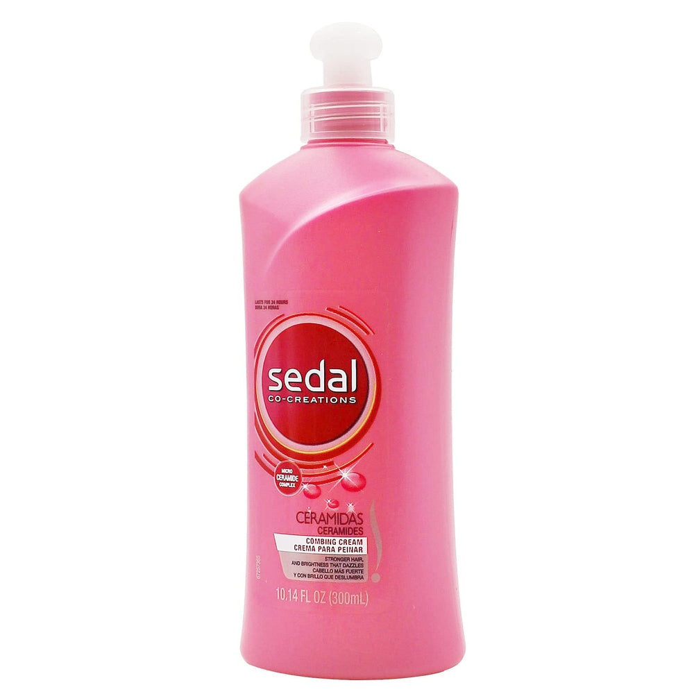 Sedal Co-Créations Ceramides, sans rinçage, cheveux doux et brillants en un seul geste.