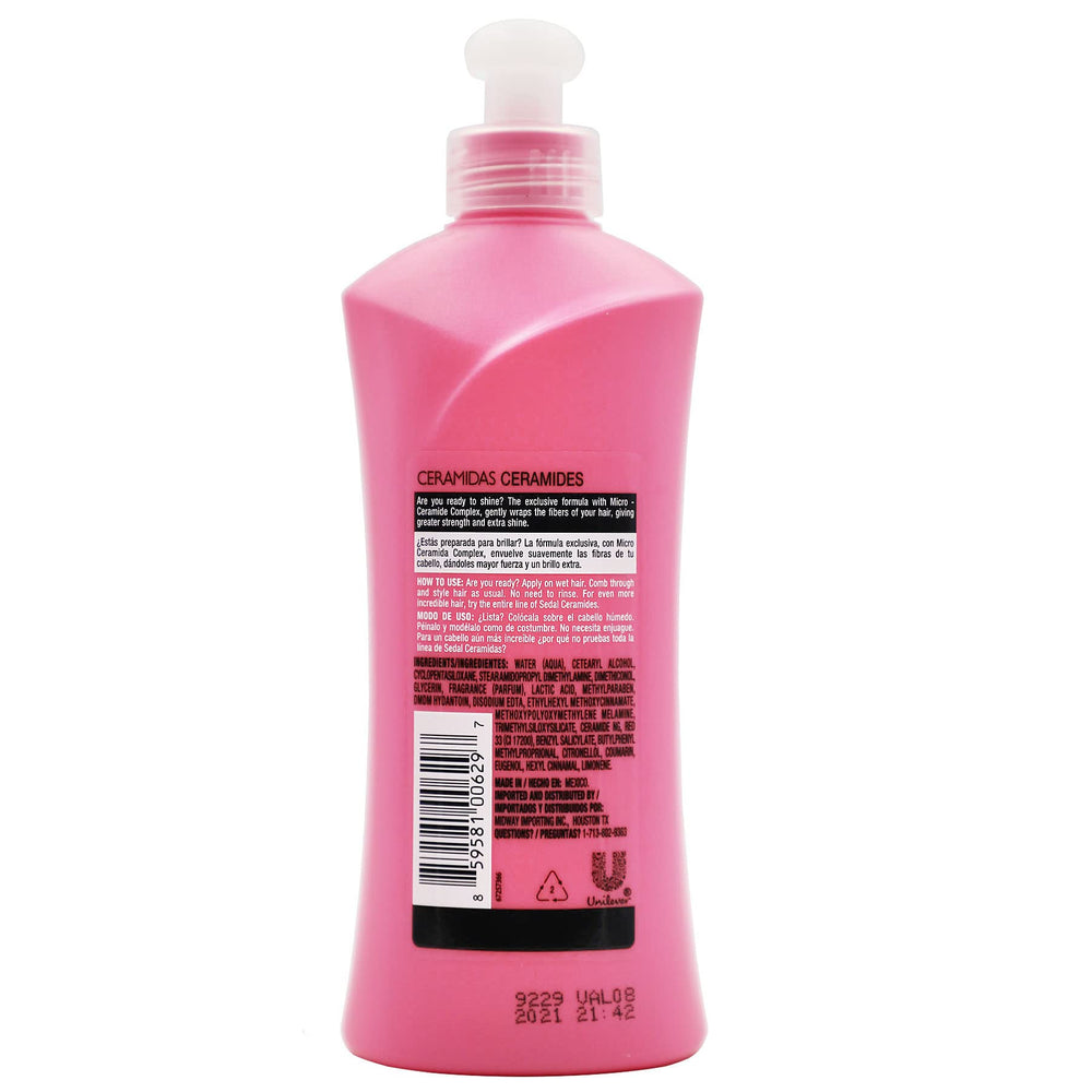 Sedal Co-Créations Ceramides, usage quotidien doux pour cheveux fragiles et hydratés.