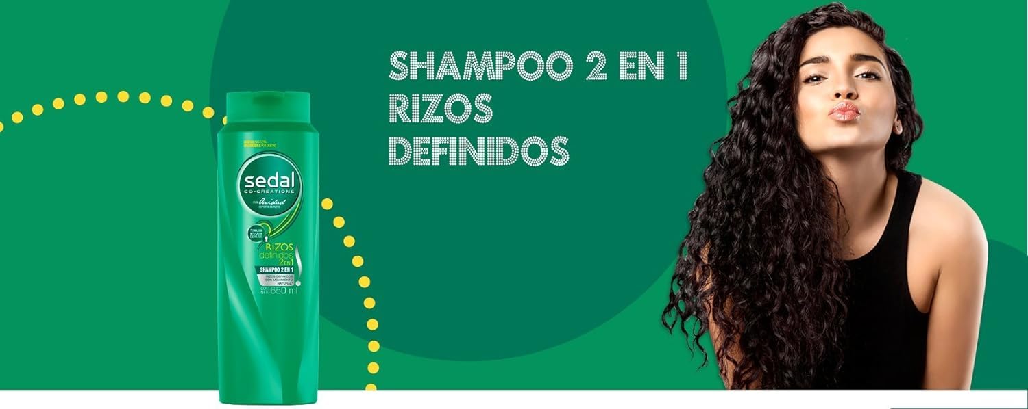 Shampoing 2-en-1 Sedal pour boucles, usage simple et efficace.