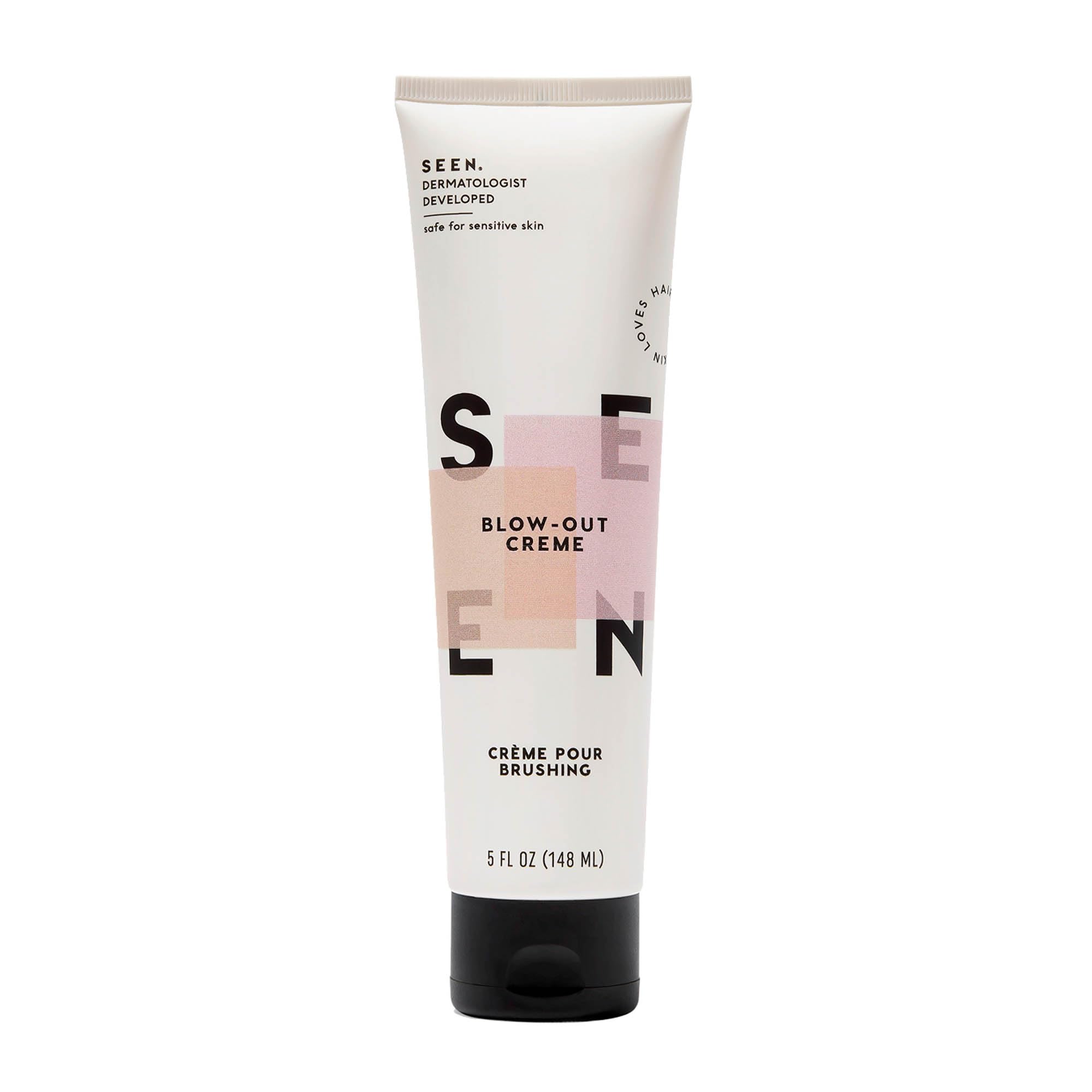 SEEN Blow-Out Crème – bouteille visible montrant la protection thermique et la brillance