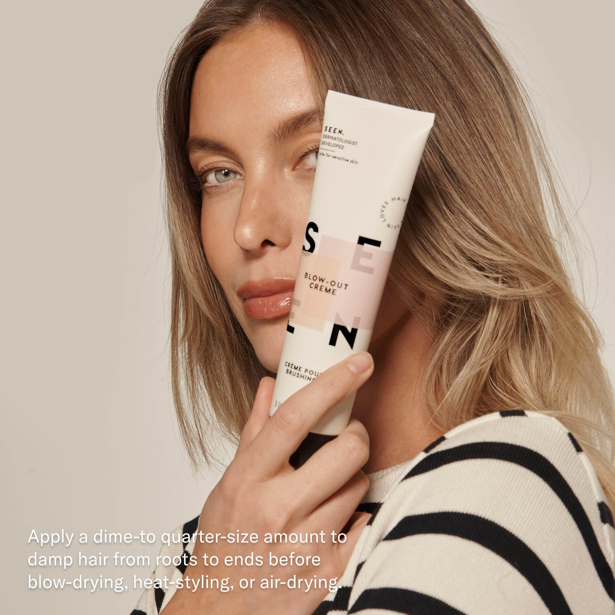 SEEN Blow-Out Crème – protection chaleur jusqu’à 450 °F sur cheveux