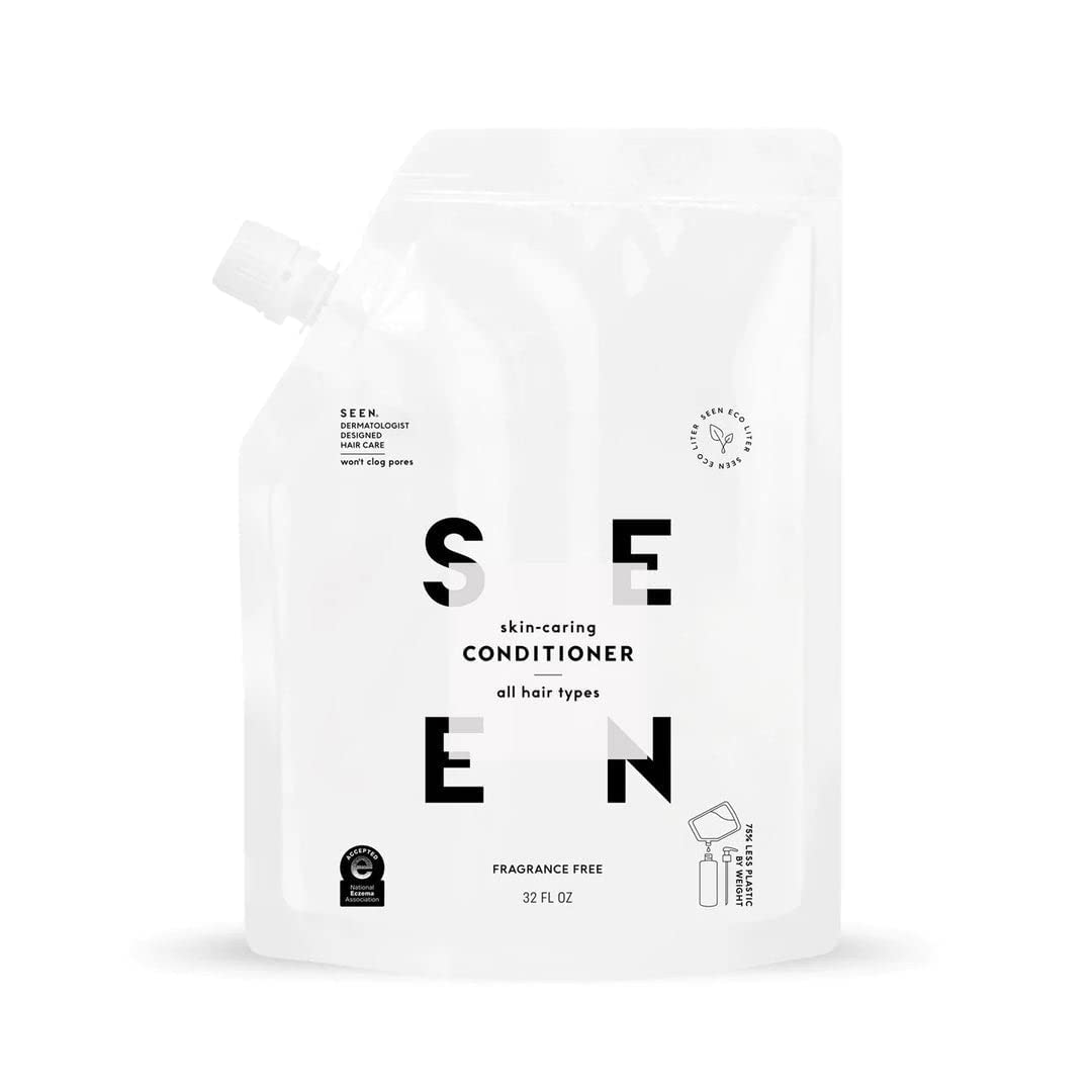 SEEN Conditionneur Éco-Recharge Emballage, démêle en douceur et adoucit les cheveux.