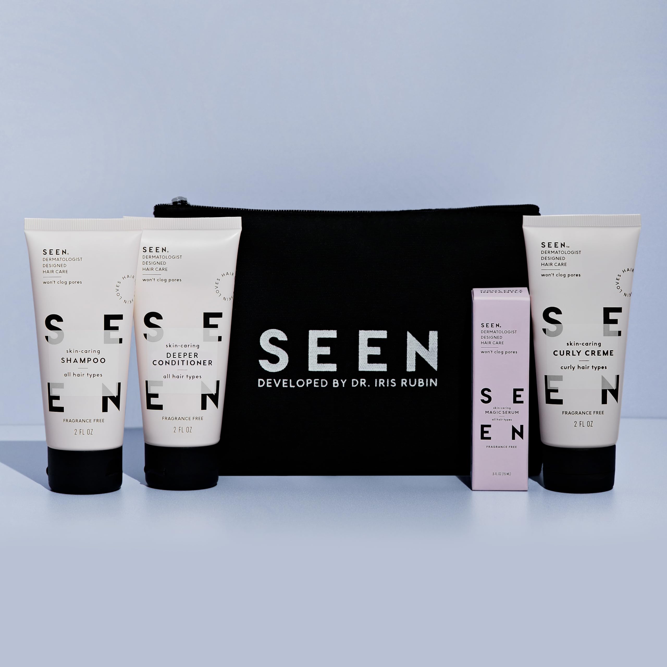 SEEN Curly On The Go Kit – Après-shampoing profond: démêle et nourrit sans alourdir.