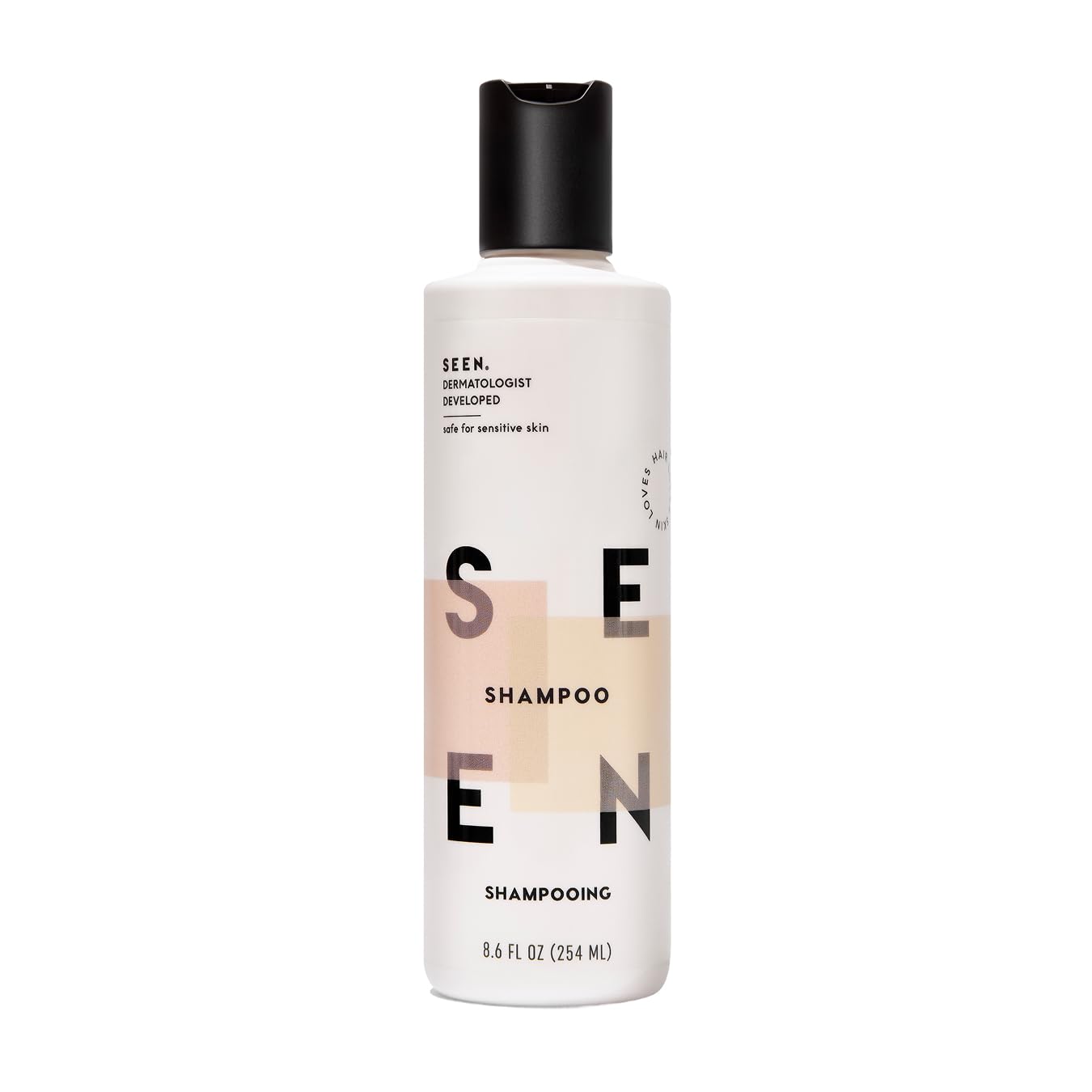 SEEN Shampoo : bouteille parfumée pour une routine capillaire agréable et douce