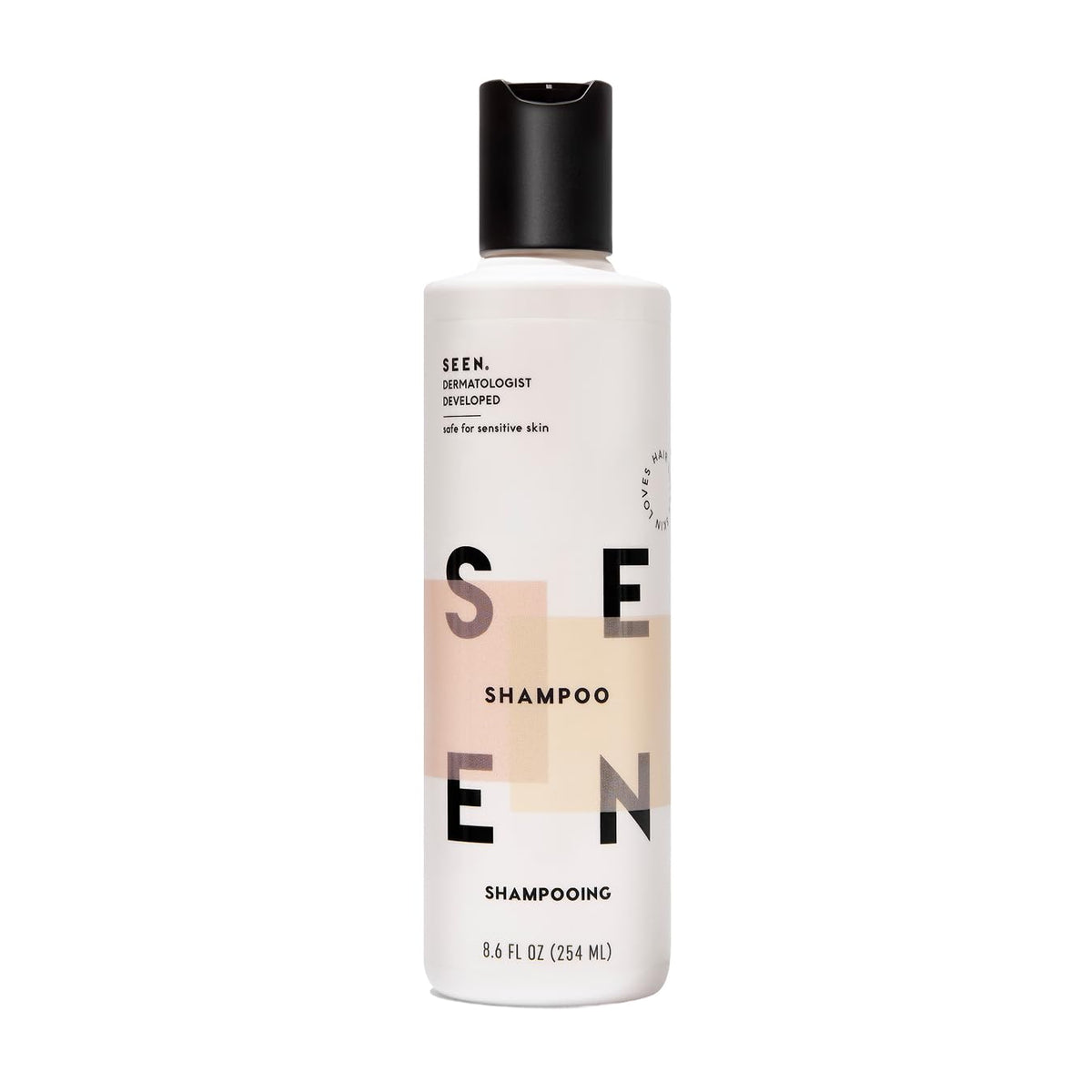 SEEN Shampoo : bouteille parfumée pour une routine capillaire agréable et douce