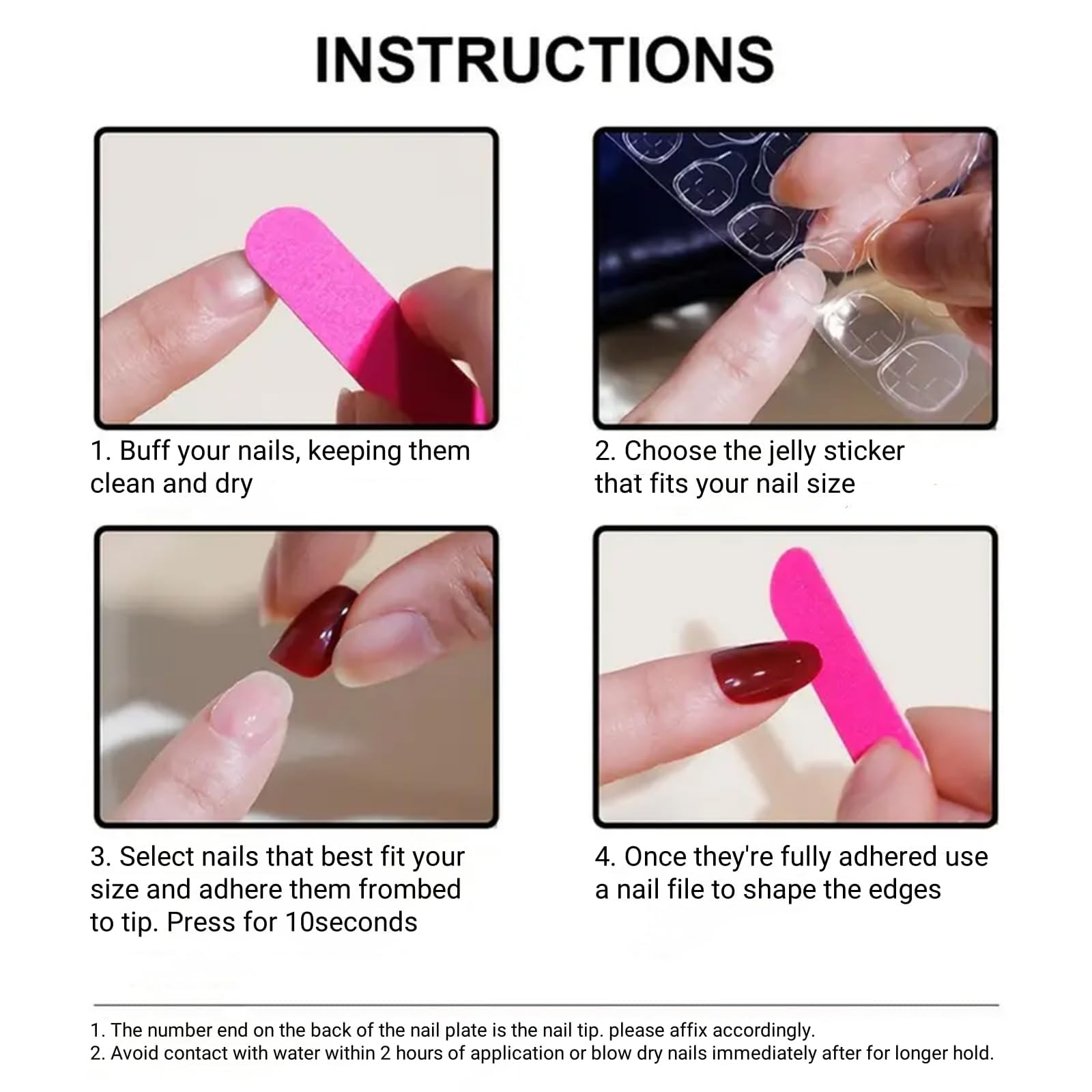 Ongles SEENEEY amande brun colle en gel incluse pour adhérence