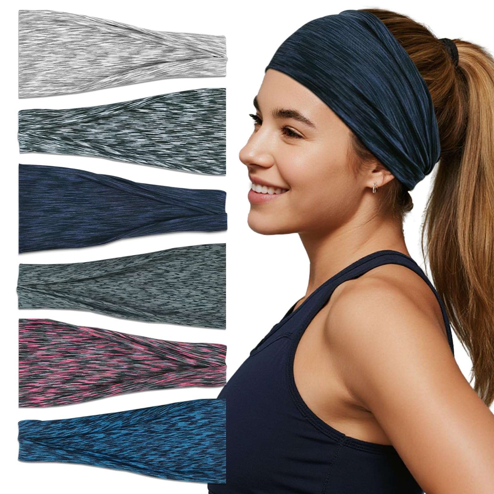 Bandeau Sefiinh élastique doux pour cheveux, maintien confortable.