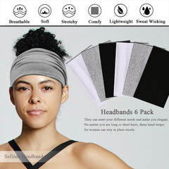 Sefiinh bandeau large blanc pour femmes, maintien léger pendant l'entraînement