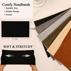 Sefiinh bandes-cheveux sport et yoga, tissu stretch pour l'effort.