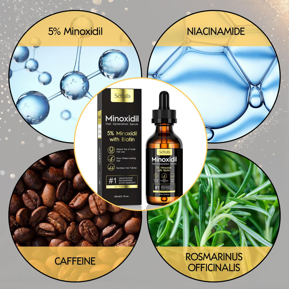 Sefralls Minoxidil 5% – utilisation matin et soir – routine simple