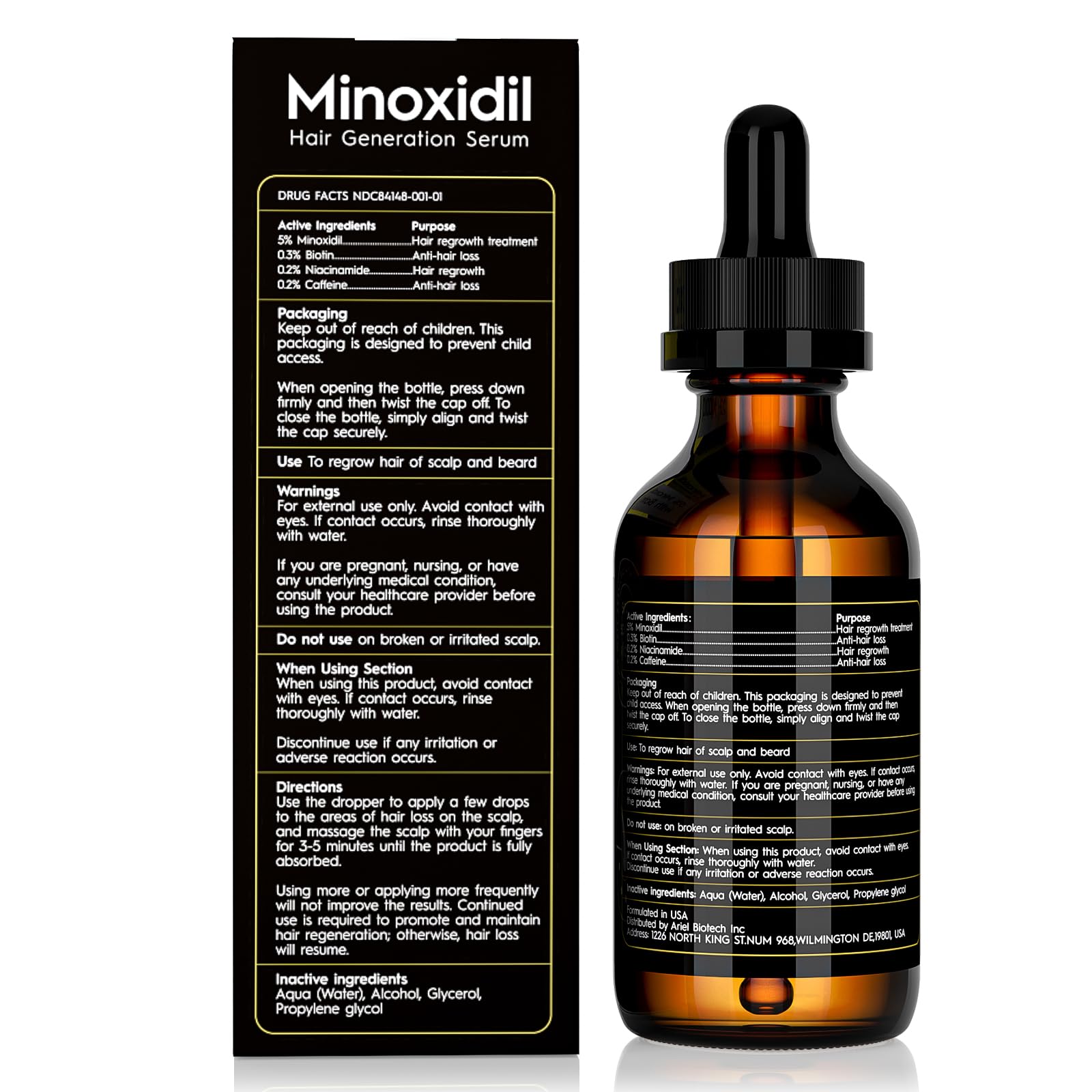Sefralls Minoxidil 5% – aperçu avant-après – illustration des résultats potentiels