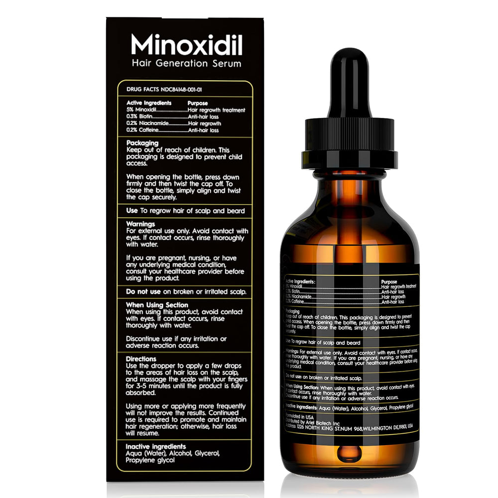 Sefralls Minoxidil 5% – aperçu avant-après – illustration des résultats potentiels