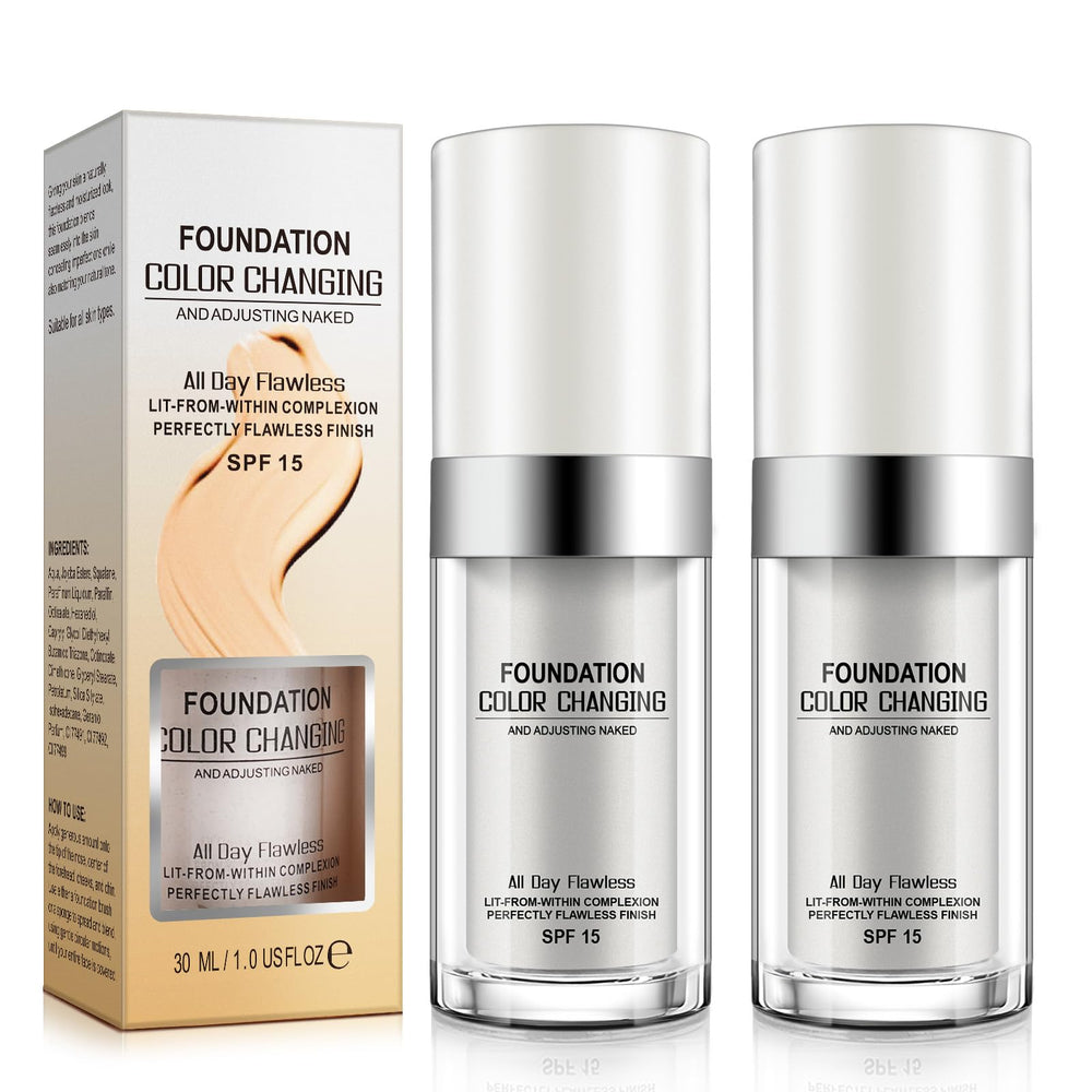 Sefudun Concealer Color Change sur bouteille montrant la transformation de teinte pour teint homogène
