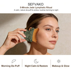 SEFVAKO edge gua sha jade pour contouring et détente du visage
