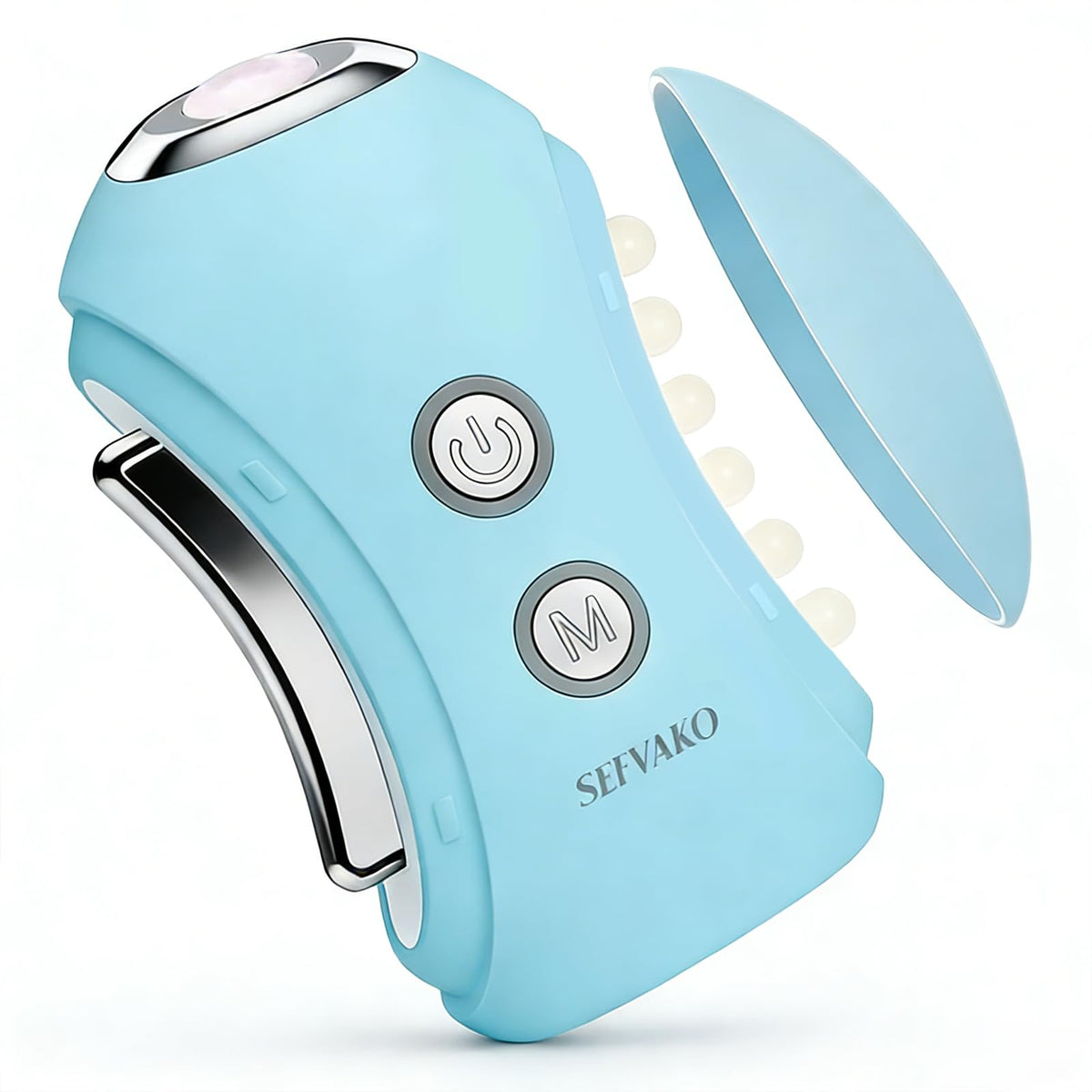 SEFVAKO massage visage 3-en-1 avec LED et chaleur, contour plus défini.