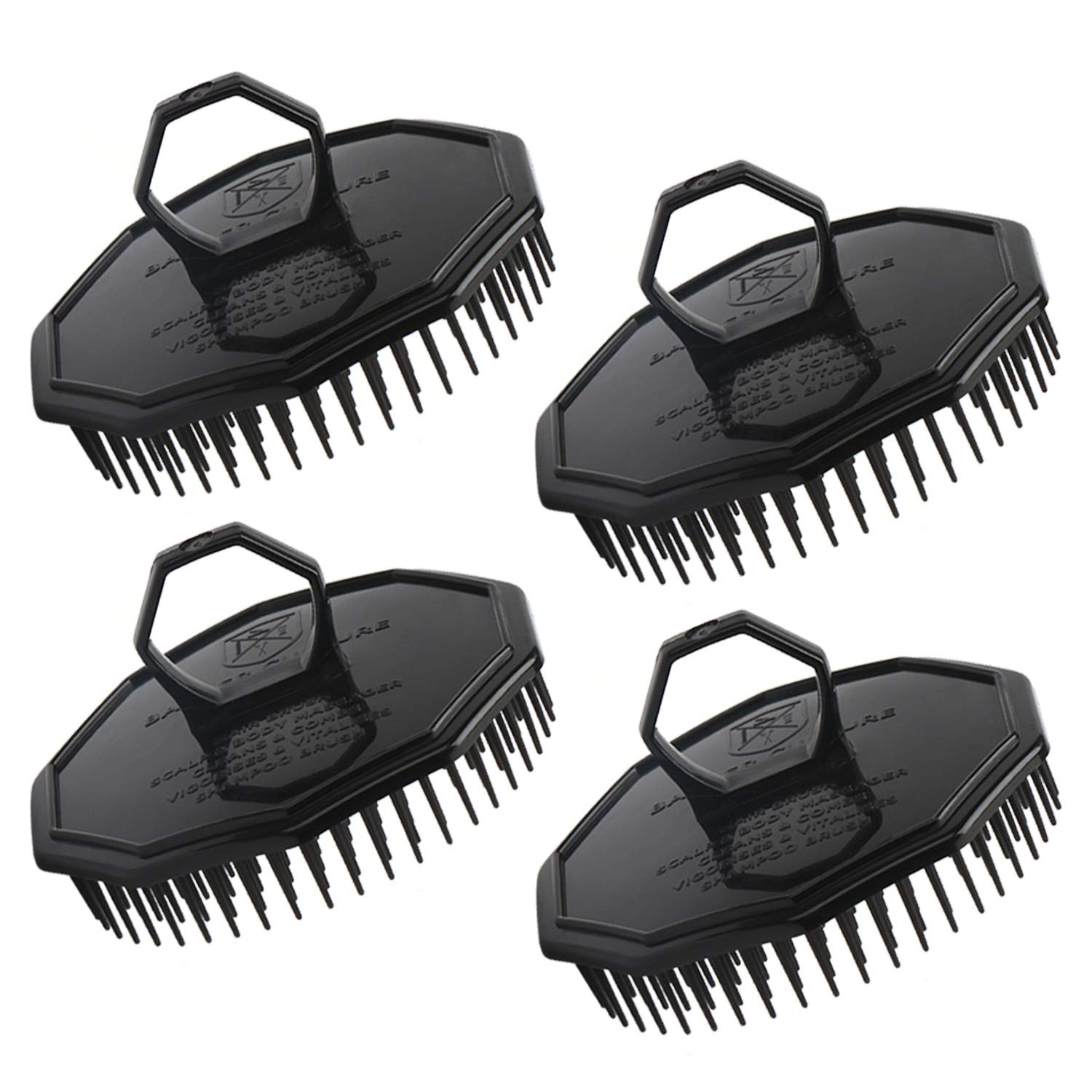 Segbeauty brosse massage cuir chevelu avec poignée anneau, lavage en profondeur.