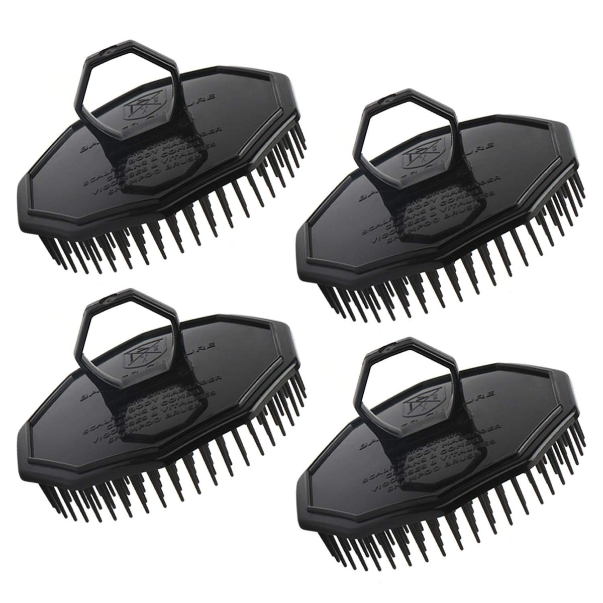 Segbeauty brosse massage cuir chevelu avec poignée anneau, lavage en profondeur.
