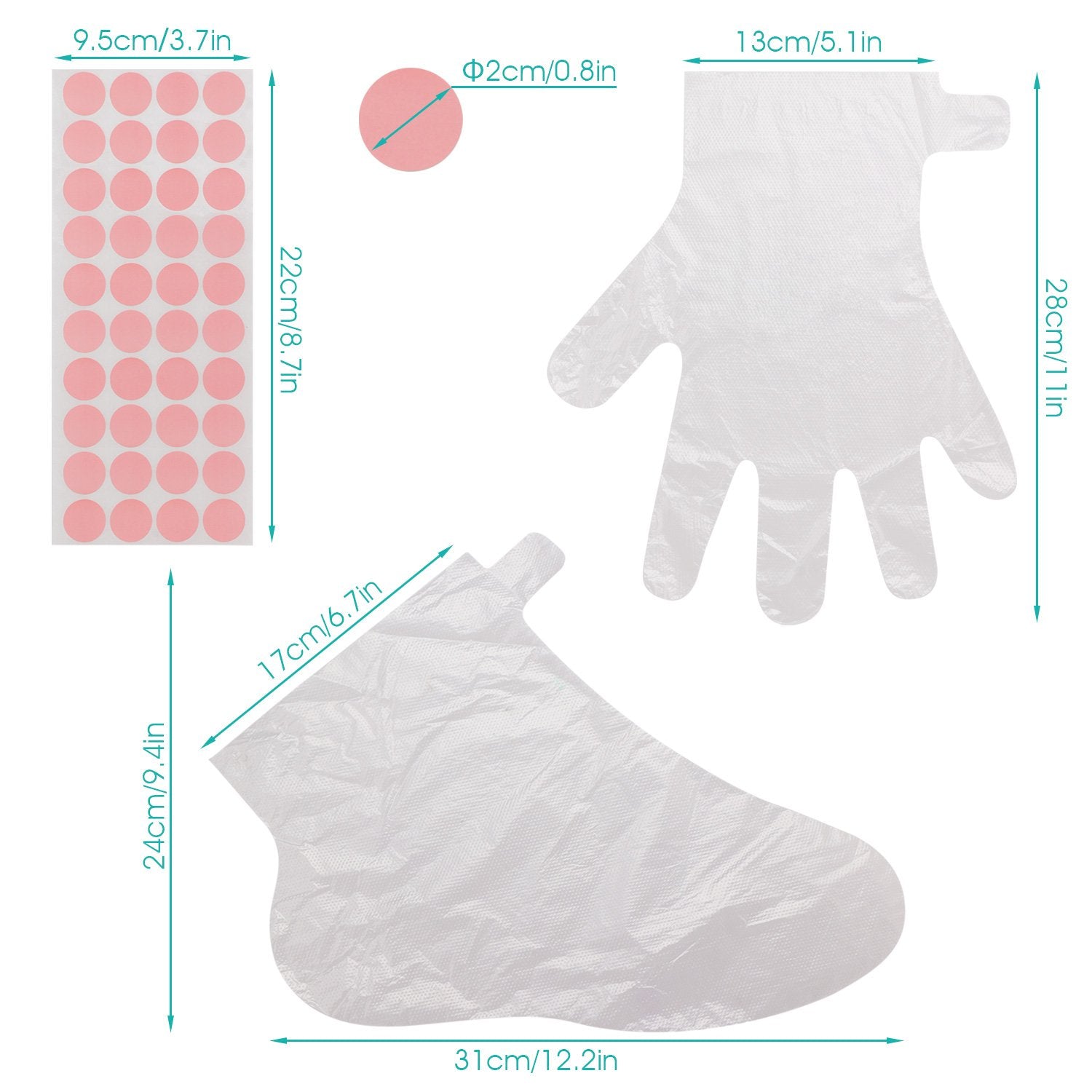 Segbeauty ensemble 200 doublures, kit pratique pour soins à domicile