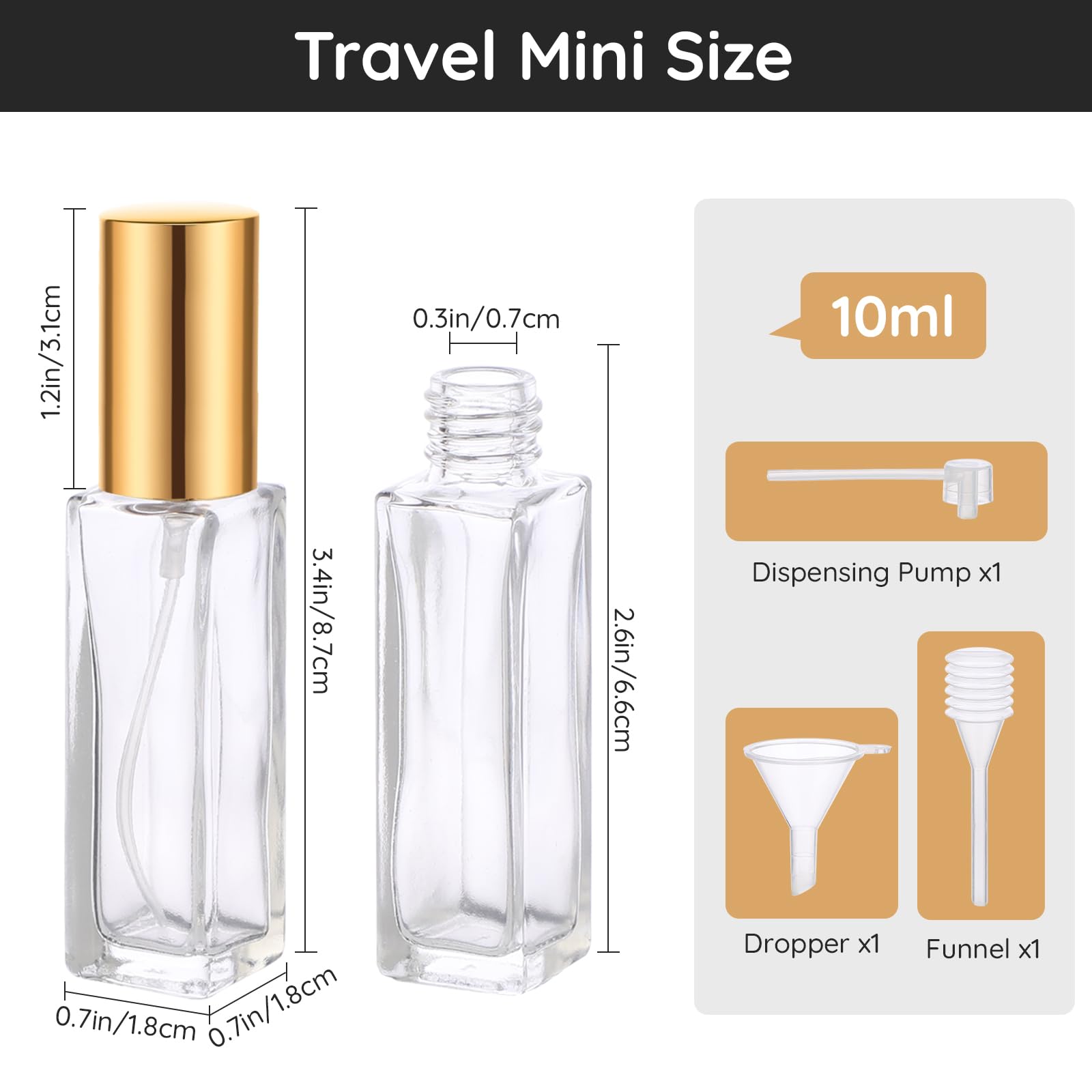 Segbeauty flacon parfum voyage anti-fuite, capuchon sécurisé et transport facile.