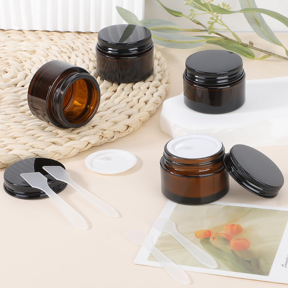 Segbeauty pot verre ambré 30 ml, idéal pour voyages et déplacements