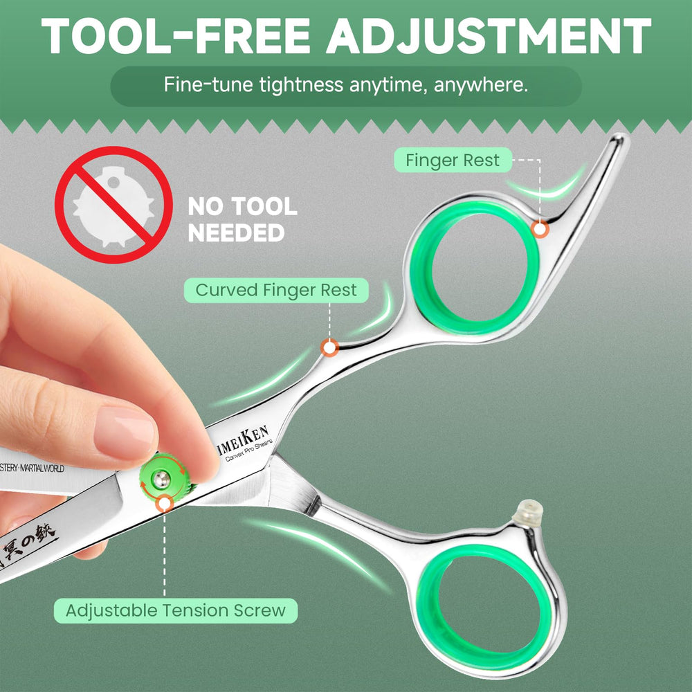 SEIMEIKEN ciseaux coiffure, reglage tension sans outil pour adapter