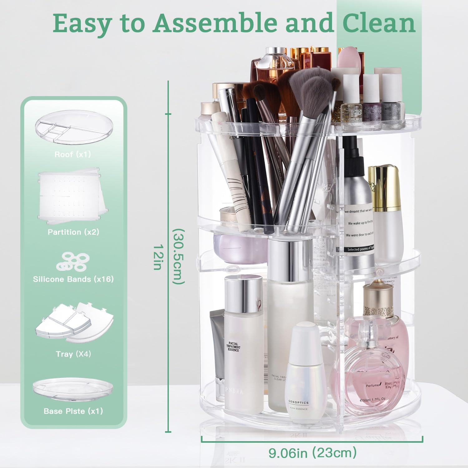seinlife offre un rangement cosmétique à grande capacité pour vos produits