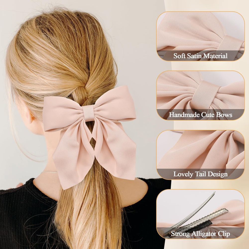 Noeud satin Seiolieliou rose doré, parfait pour sublimer une coiffure.