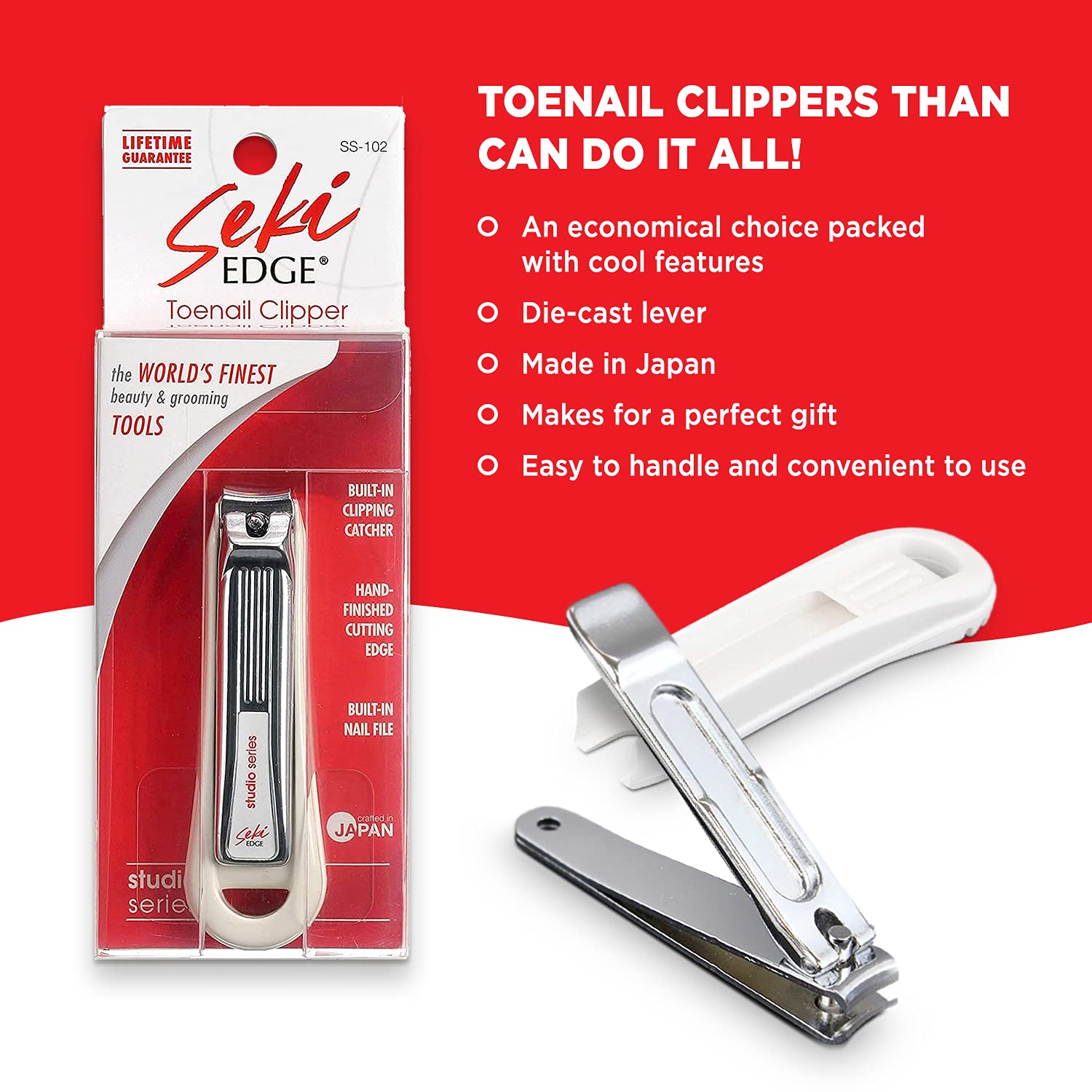 SEKI EDGE SS-102 Deluxe: design ergonomique antidérapant facilitant l usage.