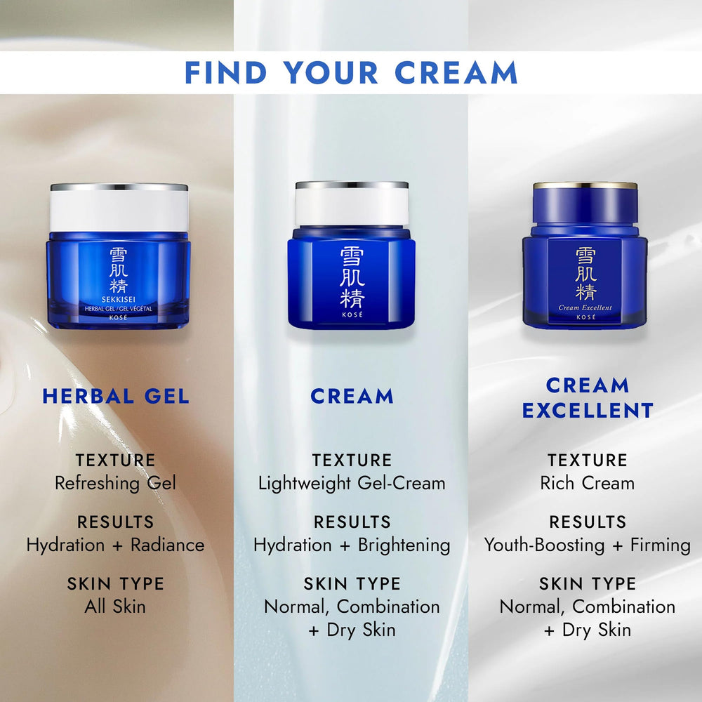 SEKKISEI Crème Excellent - idéale sur peaux sensibles pour une hydratation douce.