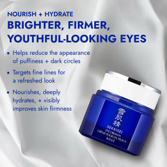 SEKKISEI Crème Yeux texture – application douce et pénétration rapide.