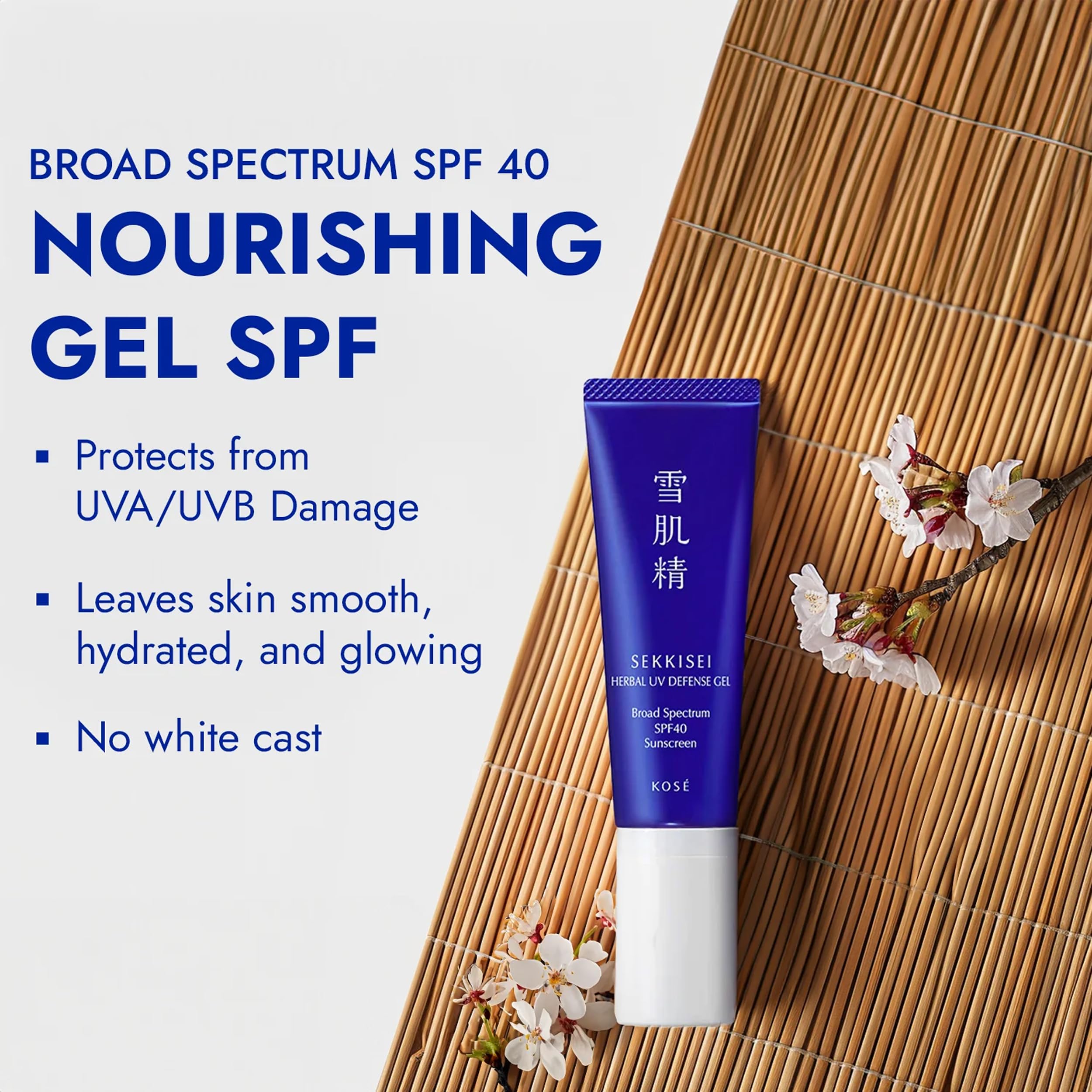 SEKKISEI Gel-Défense UV Texture Gel: application fluide sur la peau