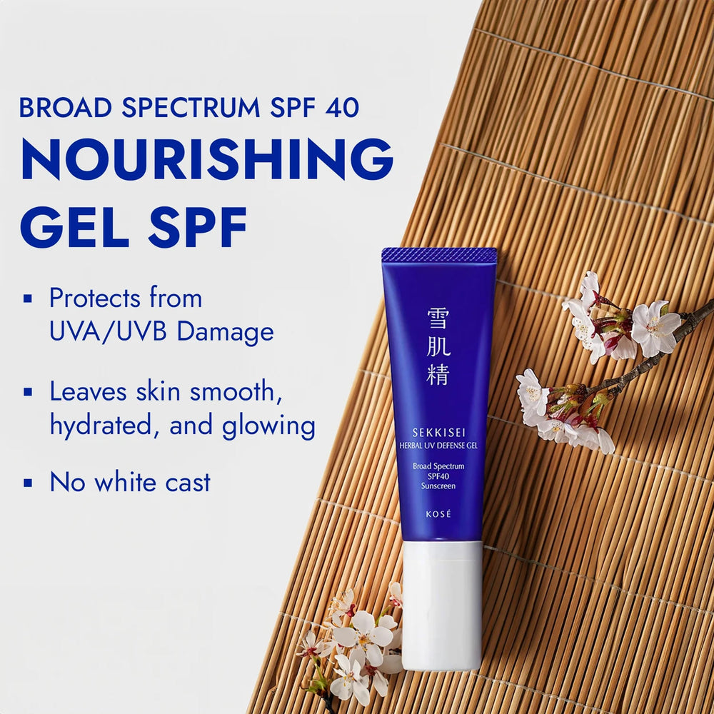 SEKKISEI Gel-Défense UV Texture Gel: application fluide sur la peau