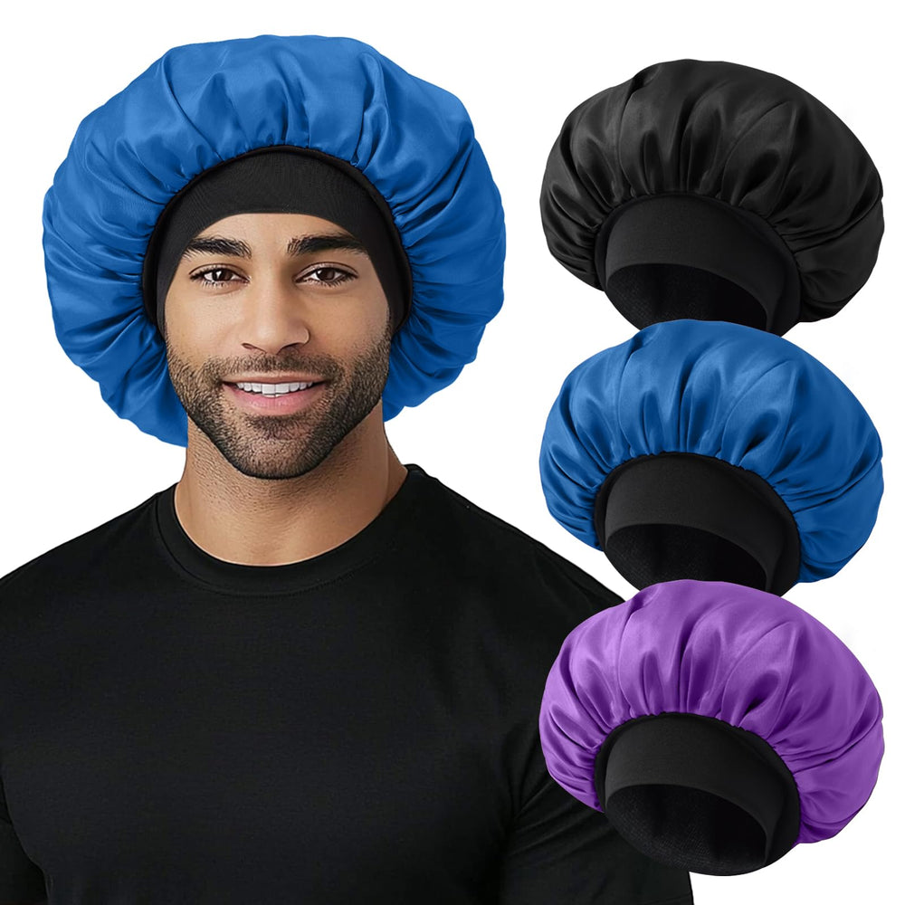 Bonnet satin Selalu pour cheveux bouclés, protection pendant le sommeil et réduction des frottements.
