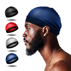Selalu bonnet en soie rouge, avant: maintien des ondulations et douceur du cuir chevelu.