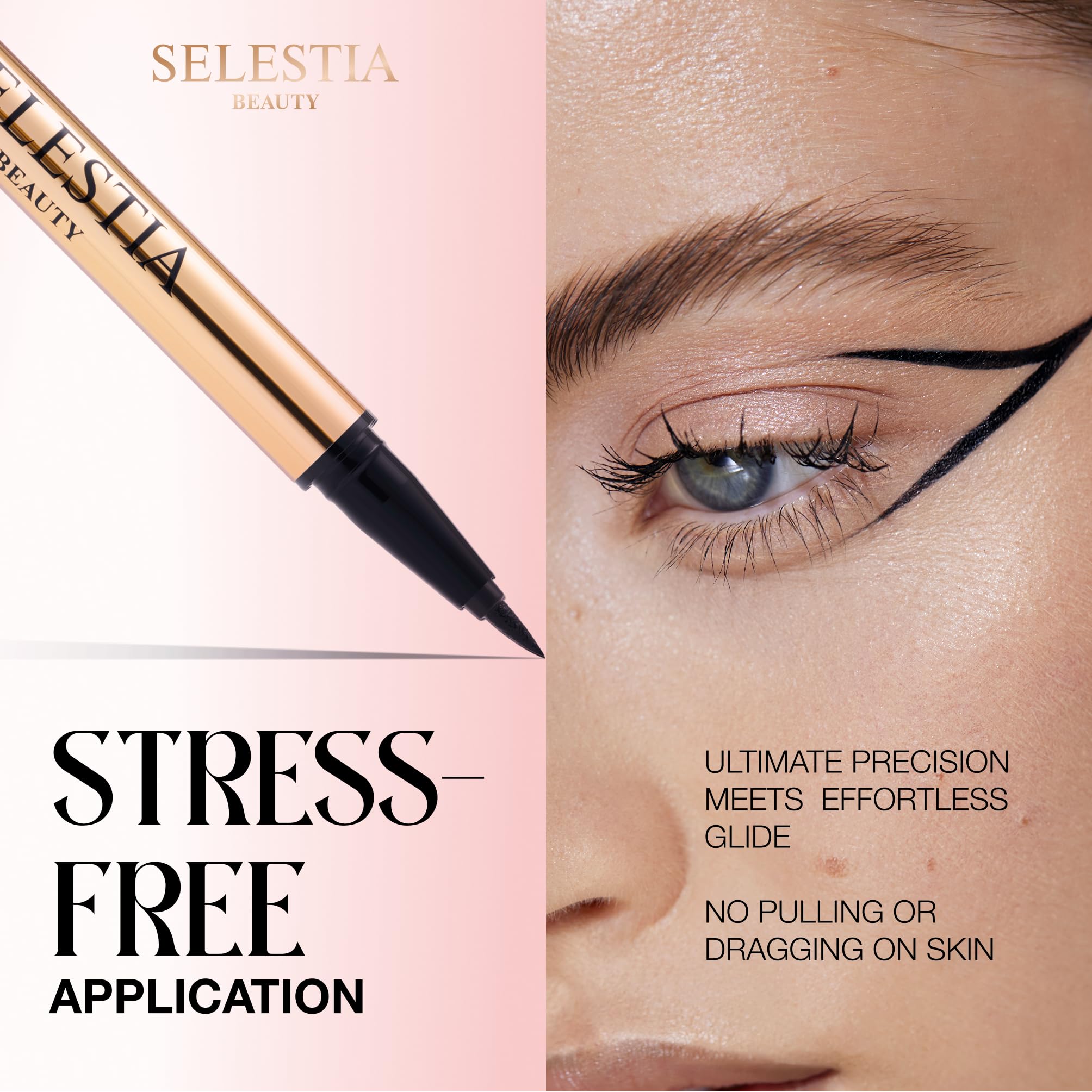 SELESTIA BEAUTY Queen Cobra Eyeliner noir intense pour un regard net et profond.