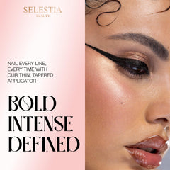 SELESTIA BEAUTY Queen Cobra Eyeliner sèche rapidement pour un maquillage sans transfert.