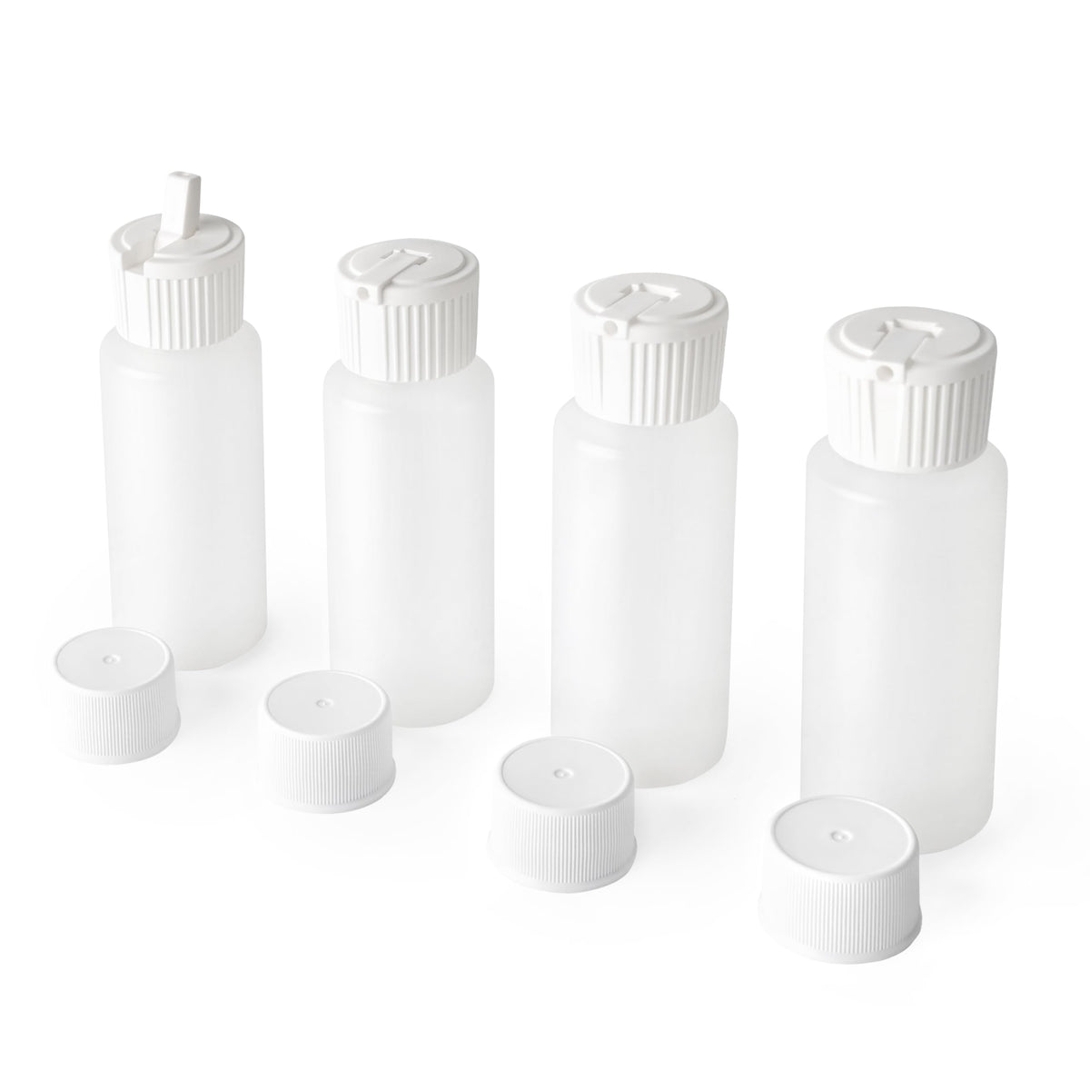 Bouteille SELECTSHEN translucide 2oz avec flip-top, pratique pour les voyages sans fuite