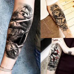 Tatouage temporaire SELIDODO ancre foi famille, design durable et sûr.
