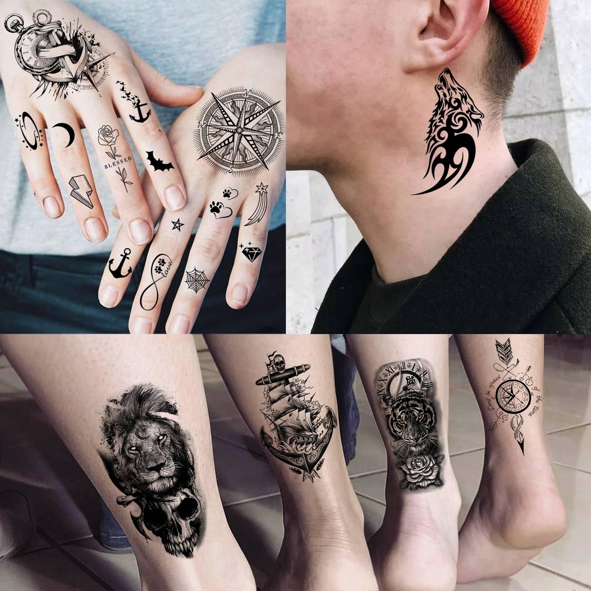 Tatouage temporaire SELIDODO oiseau mer ciel, allure légère.