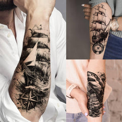 Tatouage temporaire SELIDODO planètes étoiles lune, style cosmique.