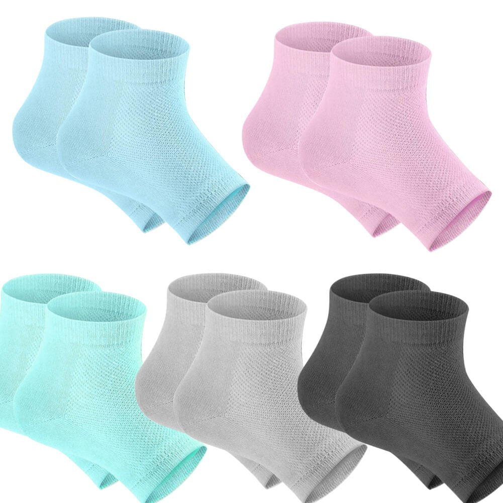 Selizo chaussettes gel talons ouverts noir, douceur et hydratation ciblée