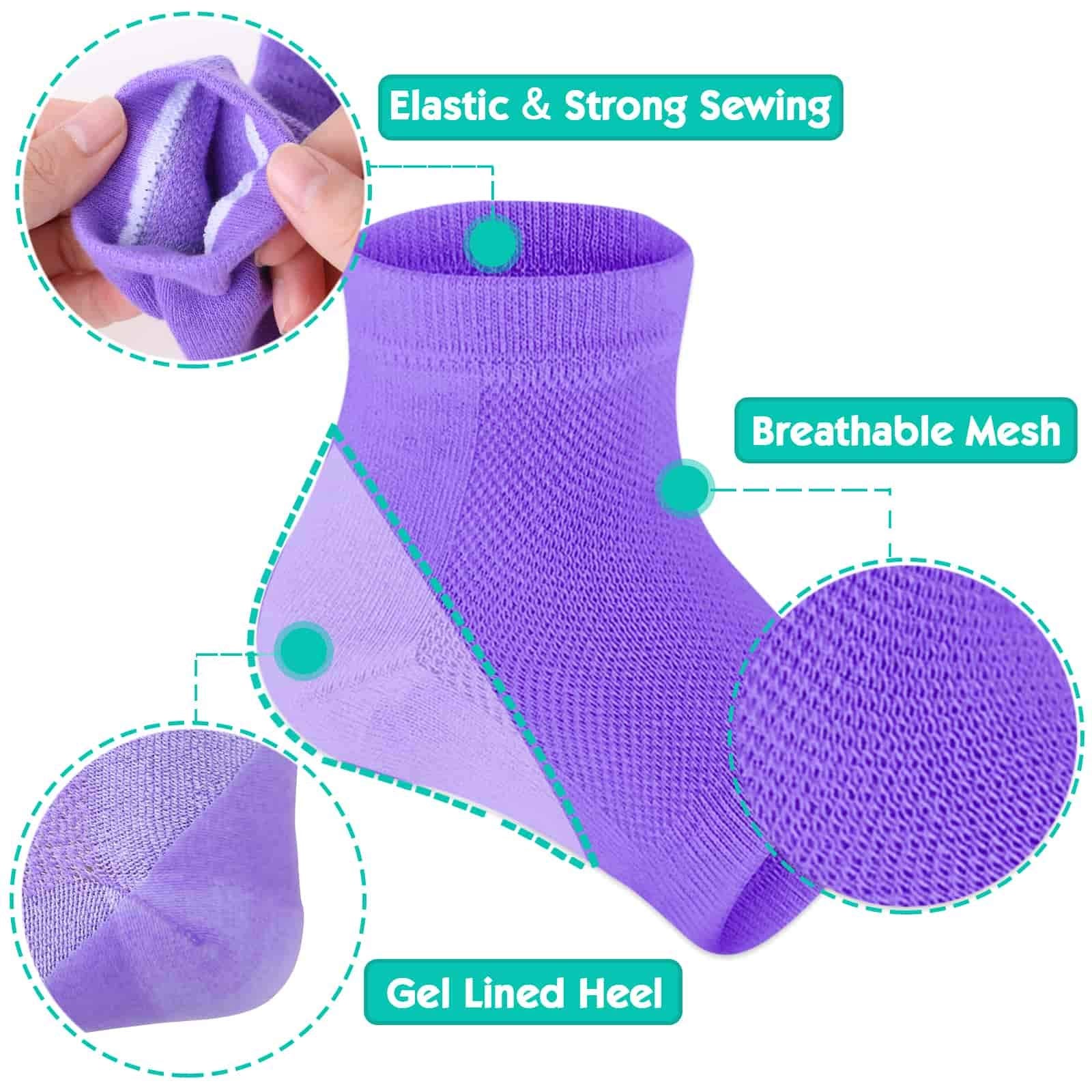Selizo chaussettes talons à orteils ouverts, confort quotidien et respirabilité.
