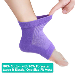 Selizo chaussettes talons avec gel intérieur, lavage réutilisable et hydratation.