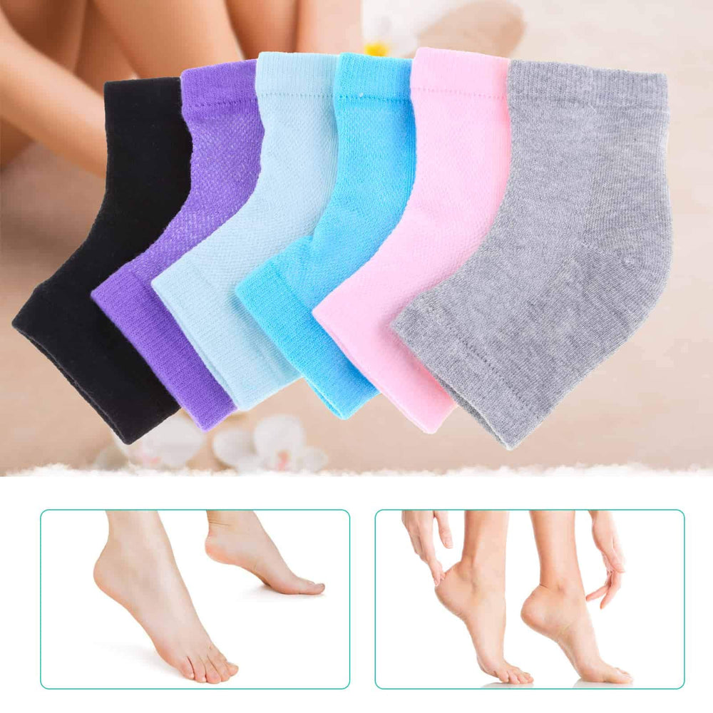 Selizo palette six couleurs, chaussettes talons hydratants assorties
