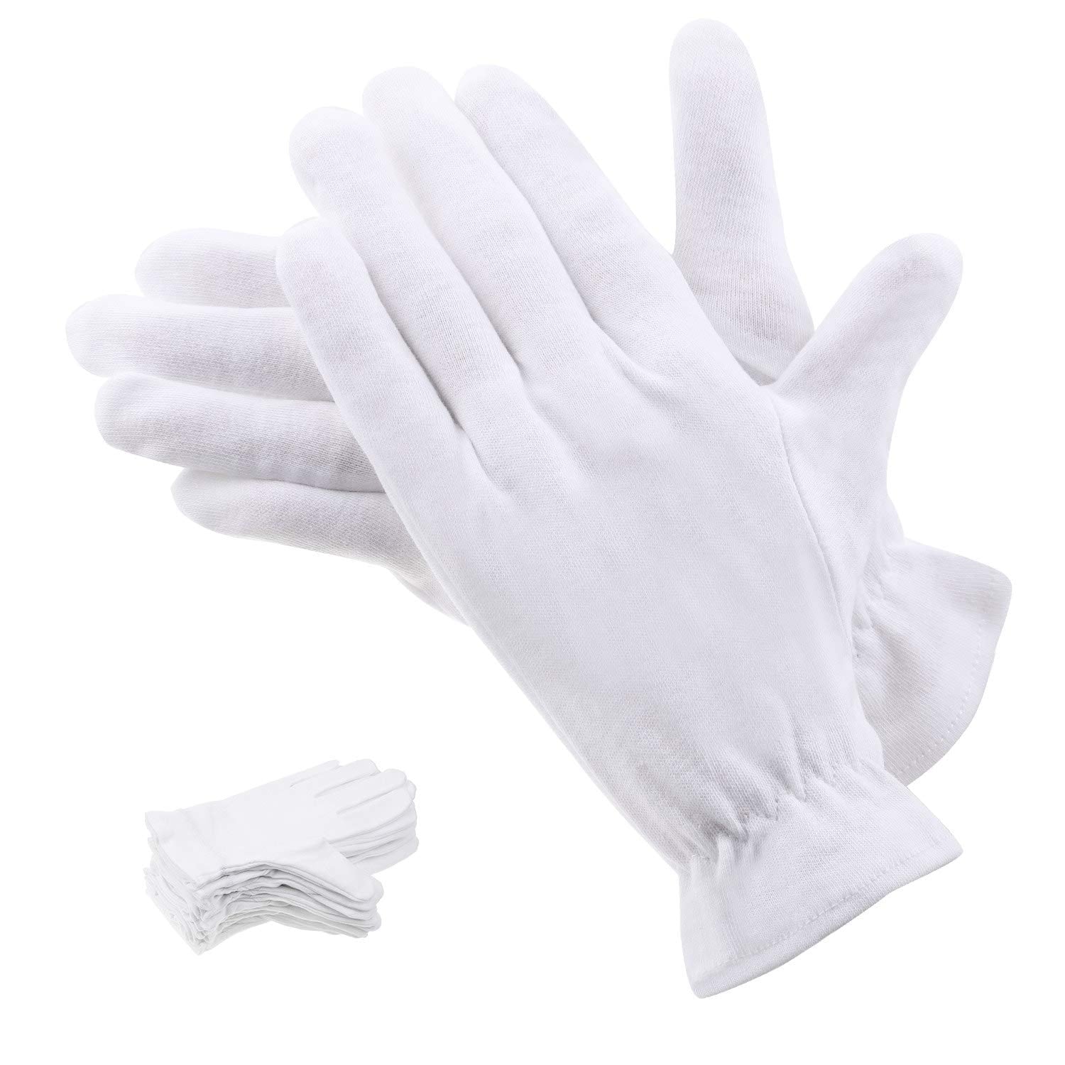 Gants Selizo en coton blancs parfaits pour mains sèches et eczéma.