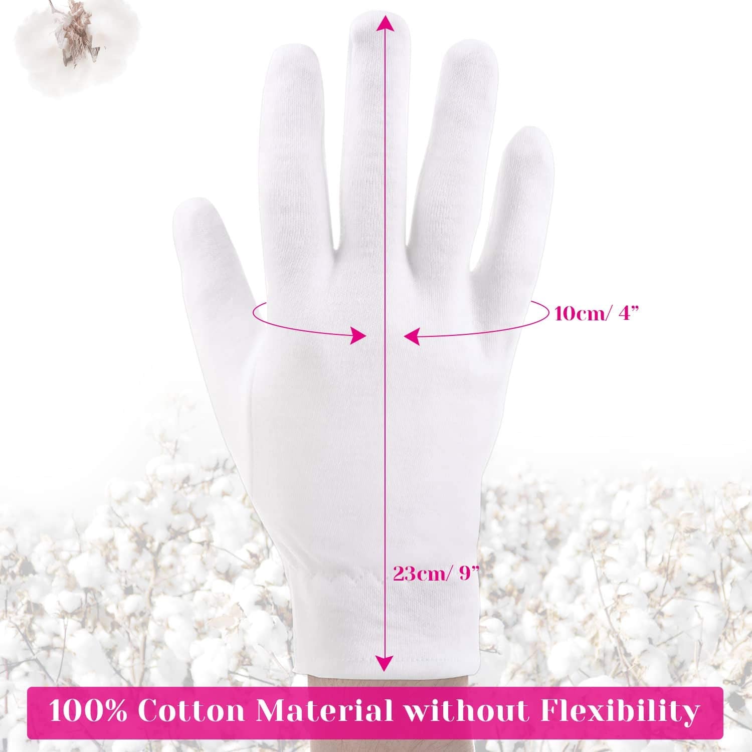 Gants coton Selizo lavables et reutilisables pour durabilité.