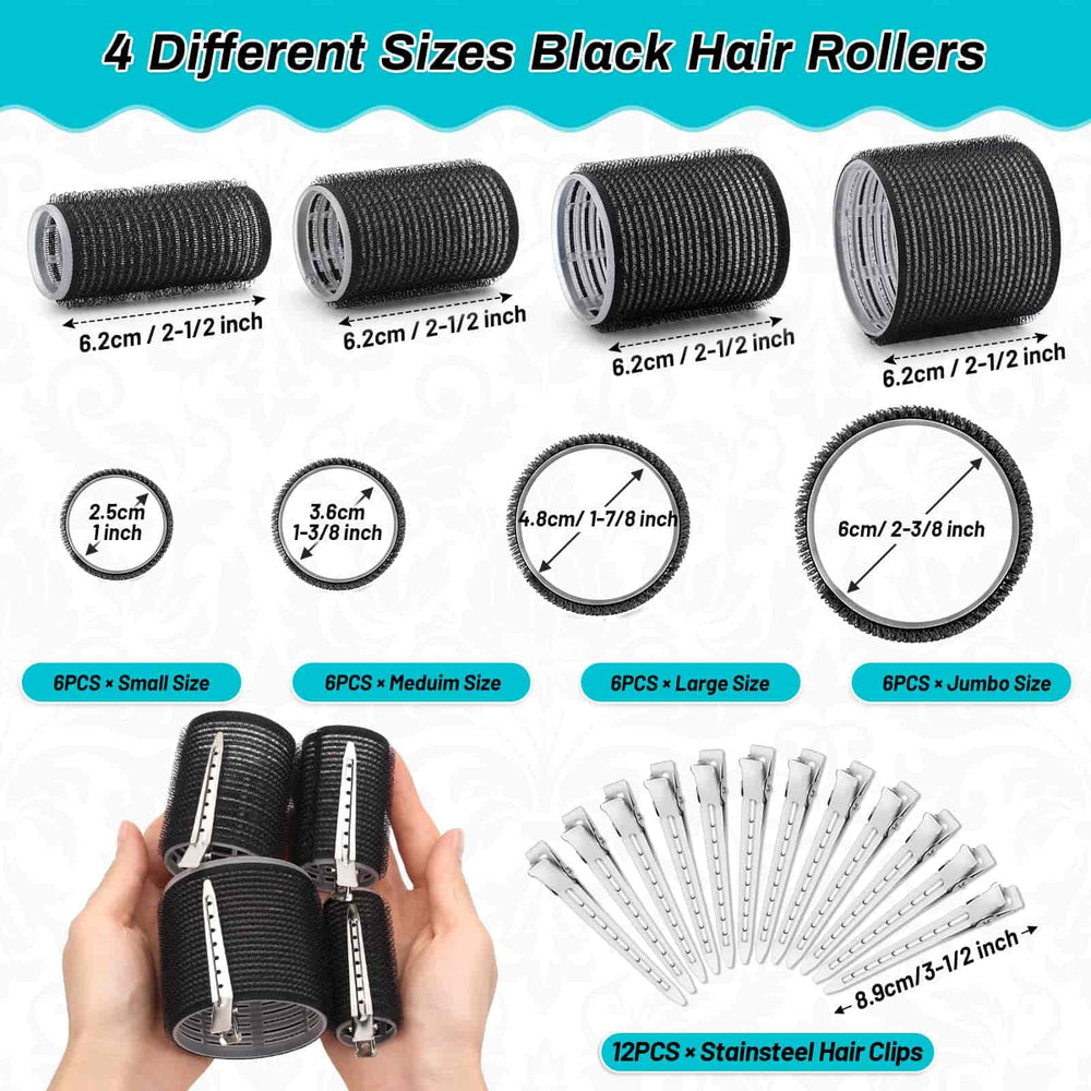 Selizo pinces coiffure: fixation sûre des rouleaux pour des vagues nettes.