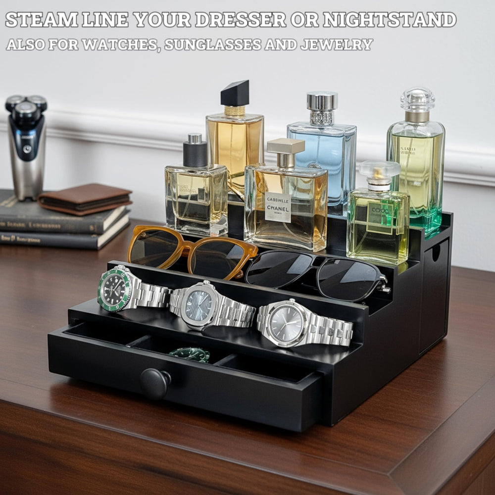 SeLuM Accessoire dressing noir bois, decoratif et pratique