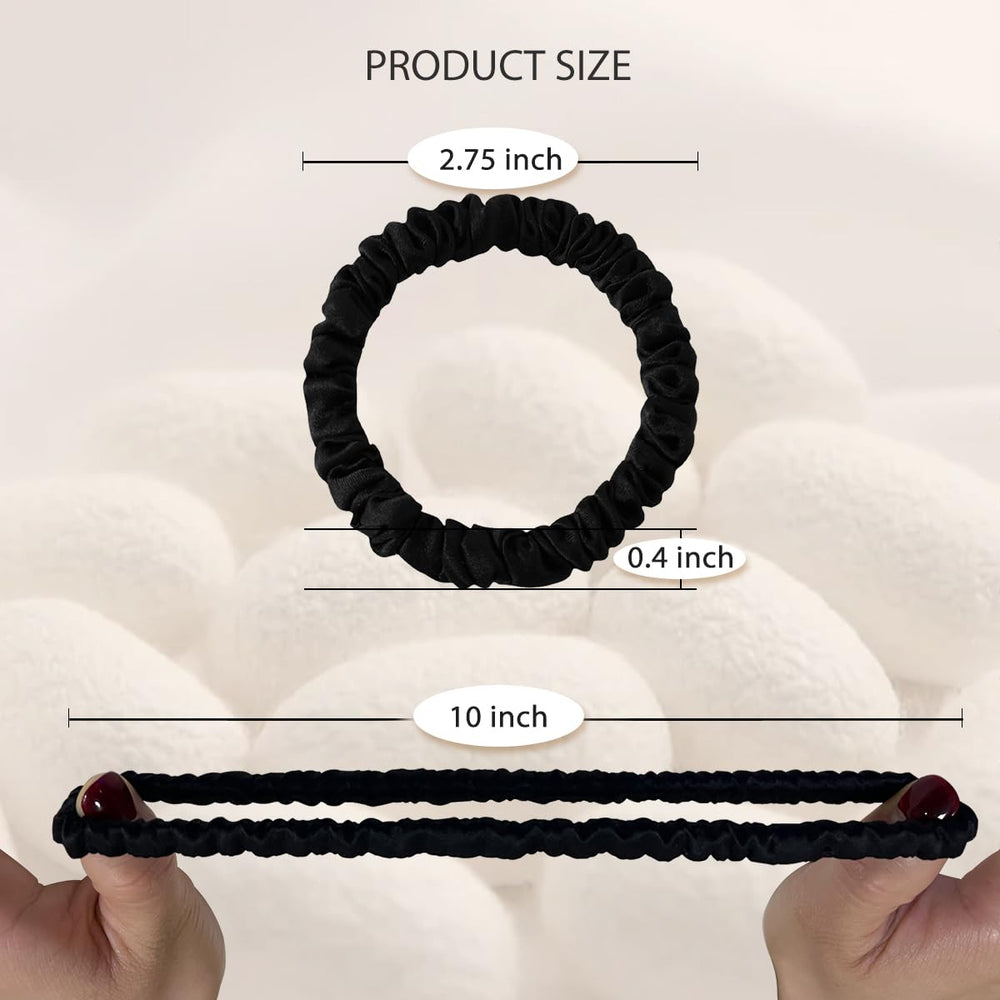 SEMRUE ensemble serre-cheveux soie noir, polyvalent et chic.